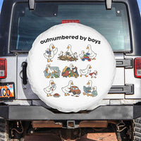 Outnumbered By Boys Funny Goose Mom Life Spare Tire Cover Chaos Coordinator Motherhood Mothers Day Gag Gift