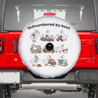 Outnumbered By Boys Funny Goose Mom Life Spare Tire Cover Chaos Coordinator Motherhood Mothers Day Gag Gift