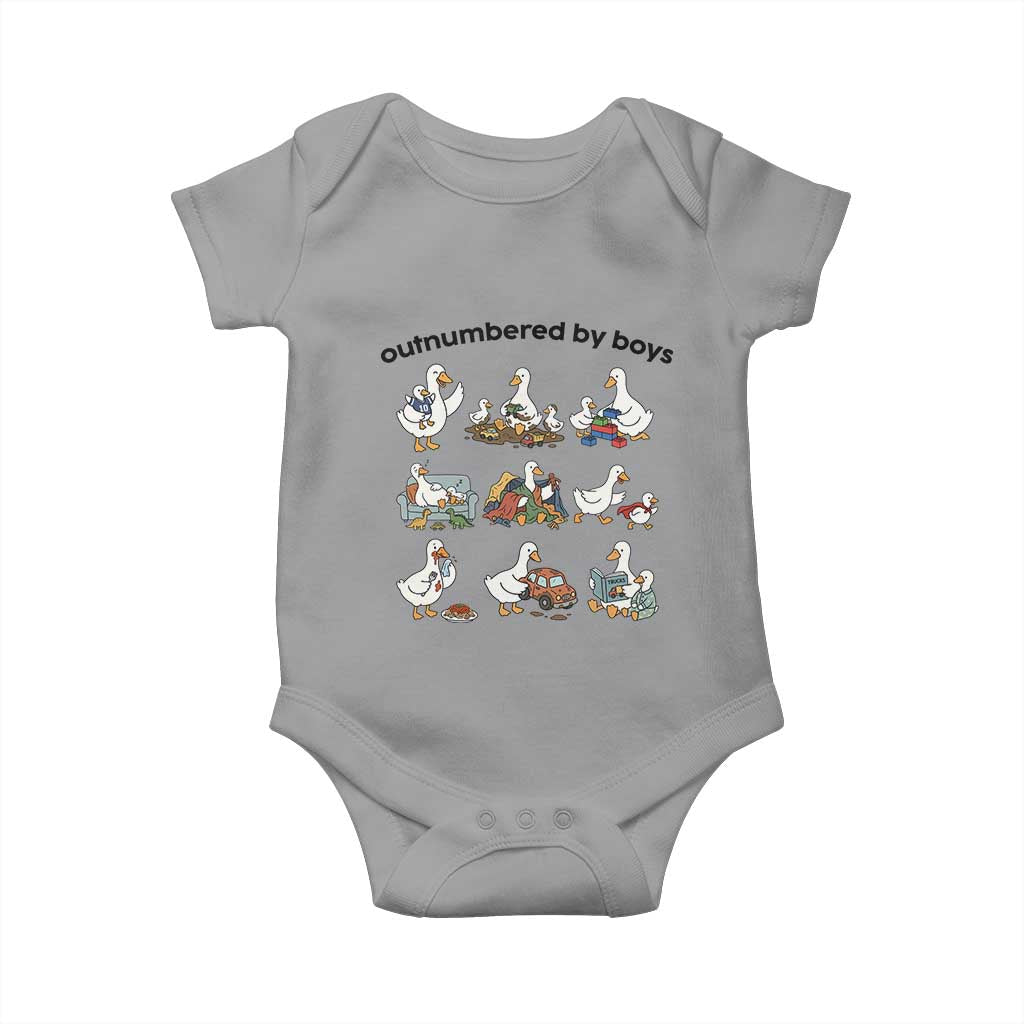Outnumbered By Boys Funny Goose Mom Life Baby Onesie Chaos Coordinator Motherhood Mothers Day Gag Gift