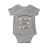 Outnumbered By Boys Funny Goose Mom Life Baby Onesie Chaos Coordinator Motherhood Mothers Day Gag Gift