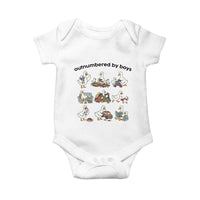 Outnumbered By Boys Funny Goose Mom Life Baby Onesie Chaos Coordinator Motherhood Mothers Day Gag Gift