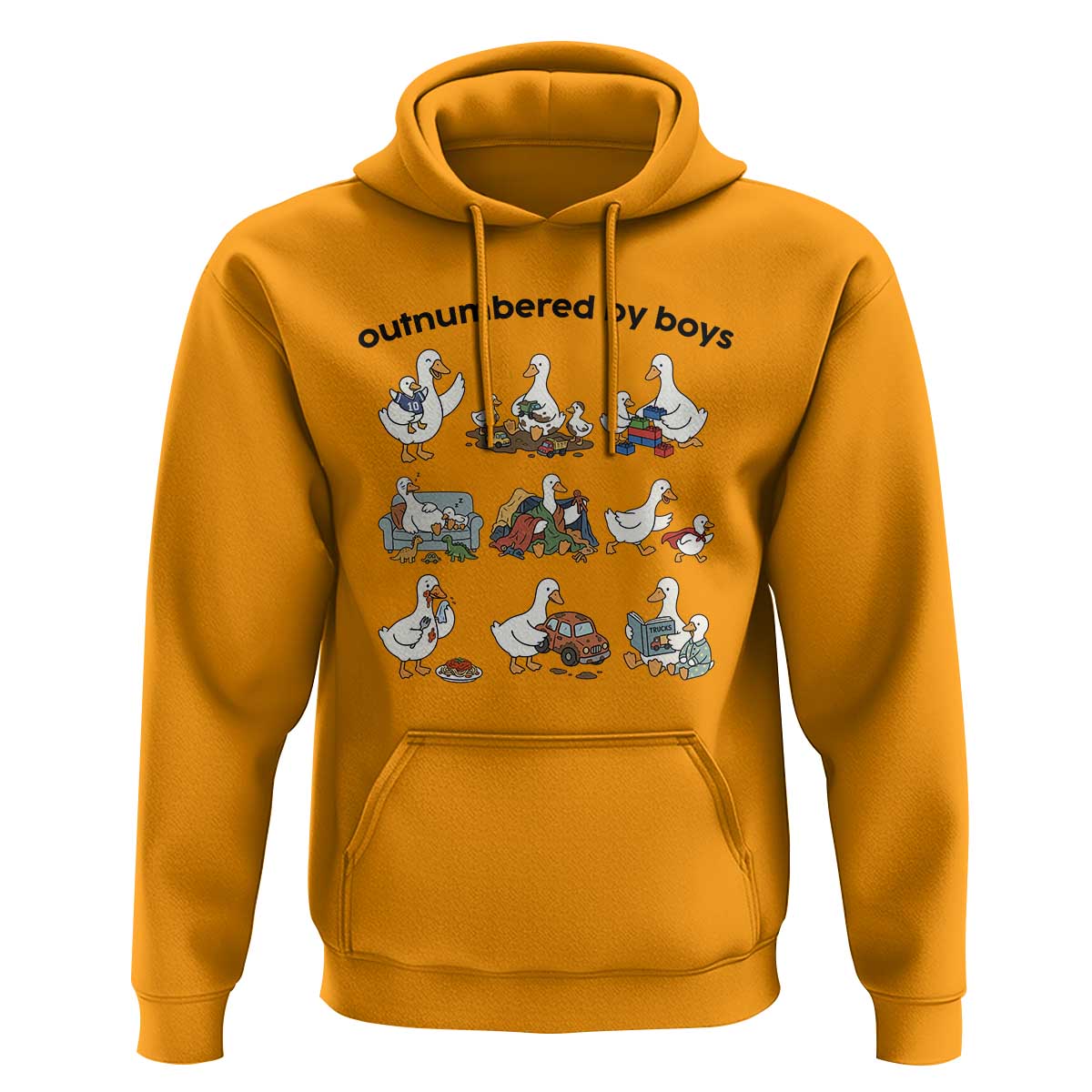 Outnumbered By Boys Funny Goose Mom Life Hoodie Chaos Coordinator Motherhood Mothers Day Gag Gift