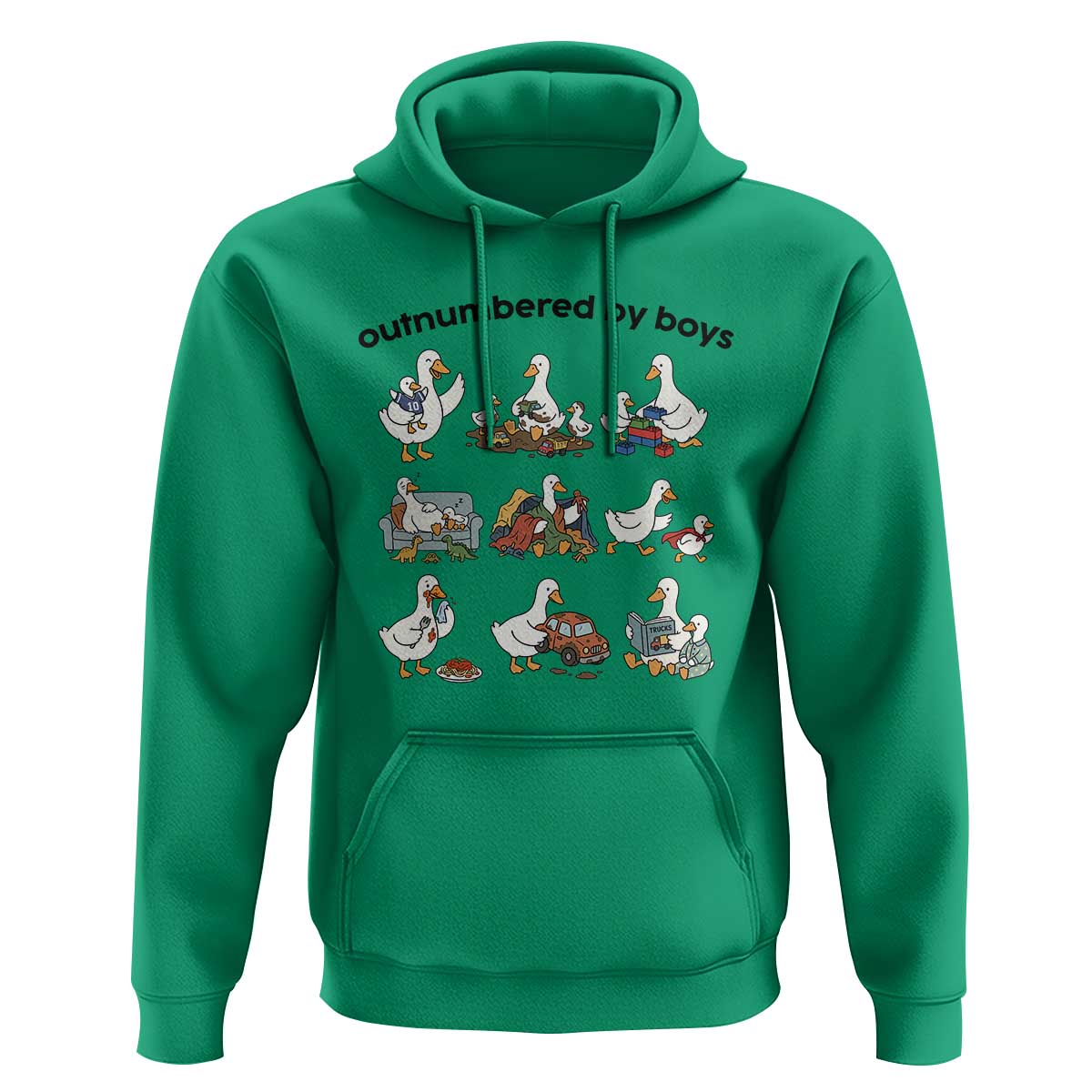 Outnumbered By Boys Funny Goose Mom Life Hoodie Chaos Coordinator Motherhood Mothers Day Gag Gift