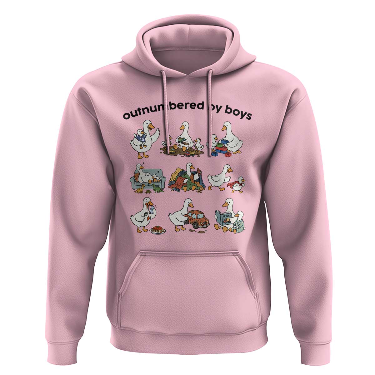 Outnumbered By Boys Funny Goose Mom Life Hoodie Chaos Coordinator Motherhood Mothers Day Gag Gift