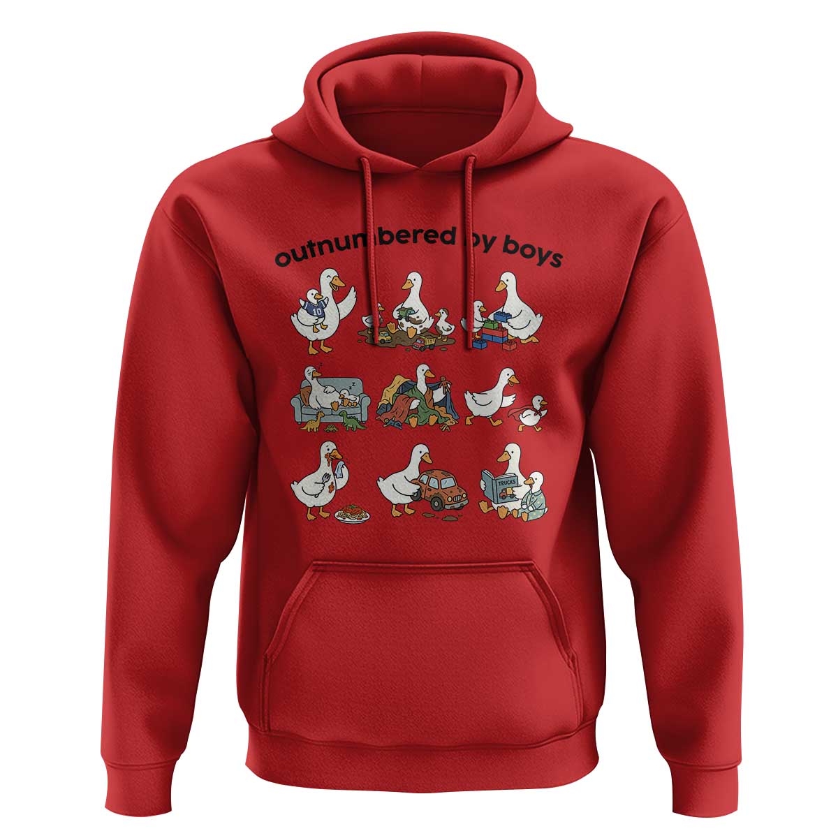 Outnumbered By Boys Funny Goose Mom Life Hoodie Chaos Coordinator Motherhood Mothers Day Gag Gift