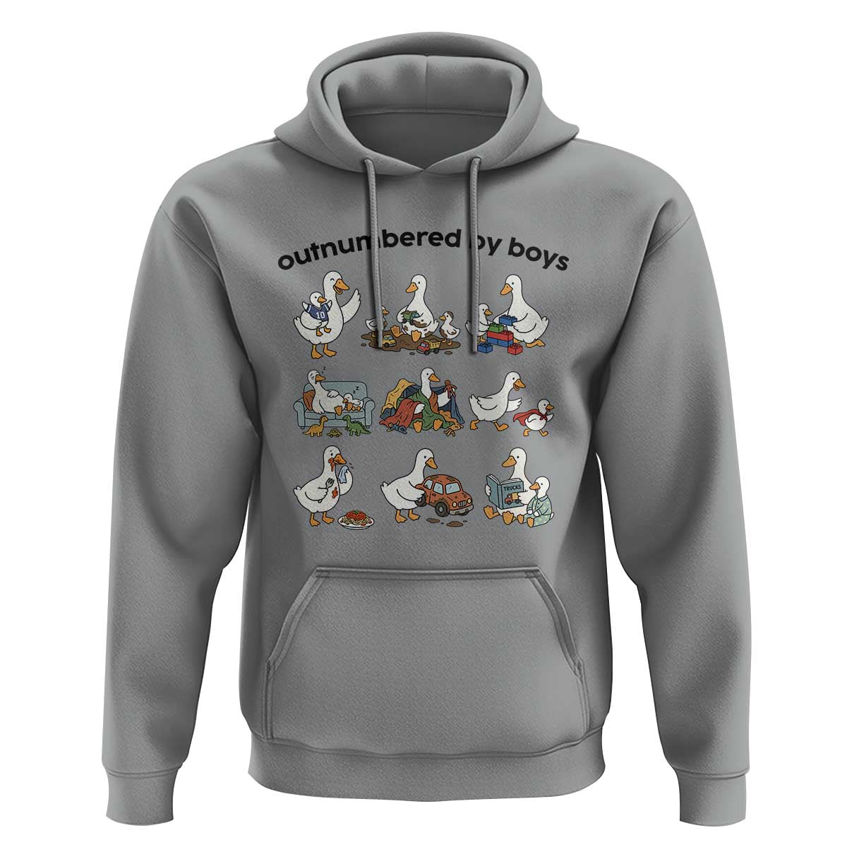 Outnumbered By Boys Funny Goose Mom Life Hoodie Chaos Coordinator Motherhood Mothers Day Gag Gift