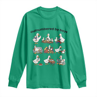 Outnumbered By Boys Funny Goose Mom Life Long Sleeve Shirt Chaos Coordinator Motherhood Mothers Day Gag Gift
