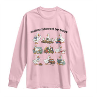 Outnumbered By Boys Funny Goose Mom Life Long Sleeve Shirt Chaos Coordinator Motherhood Mothers Day Gag Gift