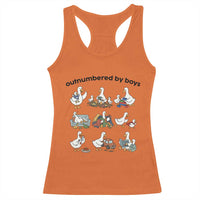 Outnumbered By Boys Funny Goose Mom Life Racerback Tank Top Chaos Coordinator Motherhood Mothers Day Gag Gift