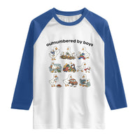 Outnumbered By Boys Funny Goose Mom Life Raglan Shirt Chaos Coordinator Motherhood Mothers Day Gag Gift