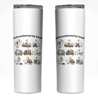 Outnumbered By Boys Funny Goose Mom Life Skinny Tumbler Chaos Coordinator Motherhood Mothers Day Gag Gift