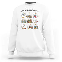 Outnumbered By Boys Funny Goose Mom Life Sweatshirt Chaos Coordinator Motherhood Mothers Day Gag Gift