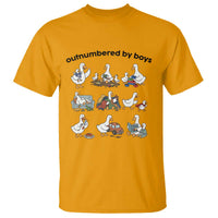 Outnumbered By Boys Funny Goose Mom Life T Shirt Chaos Coordinator Motherhood Mothers Day Gag Gift