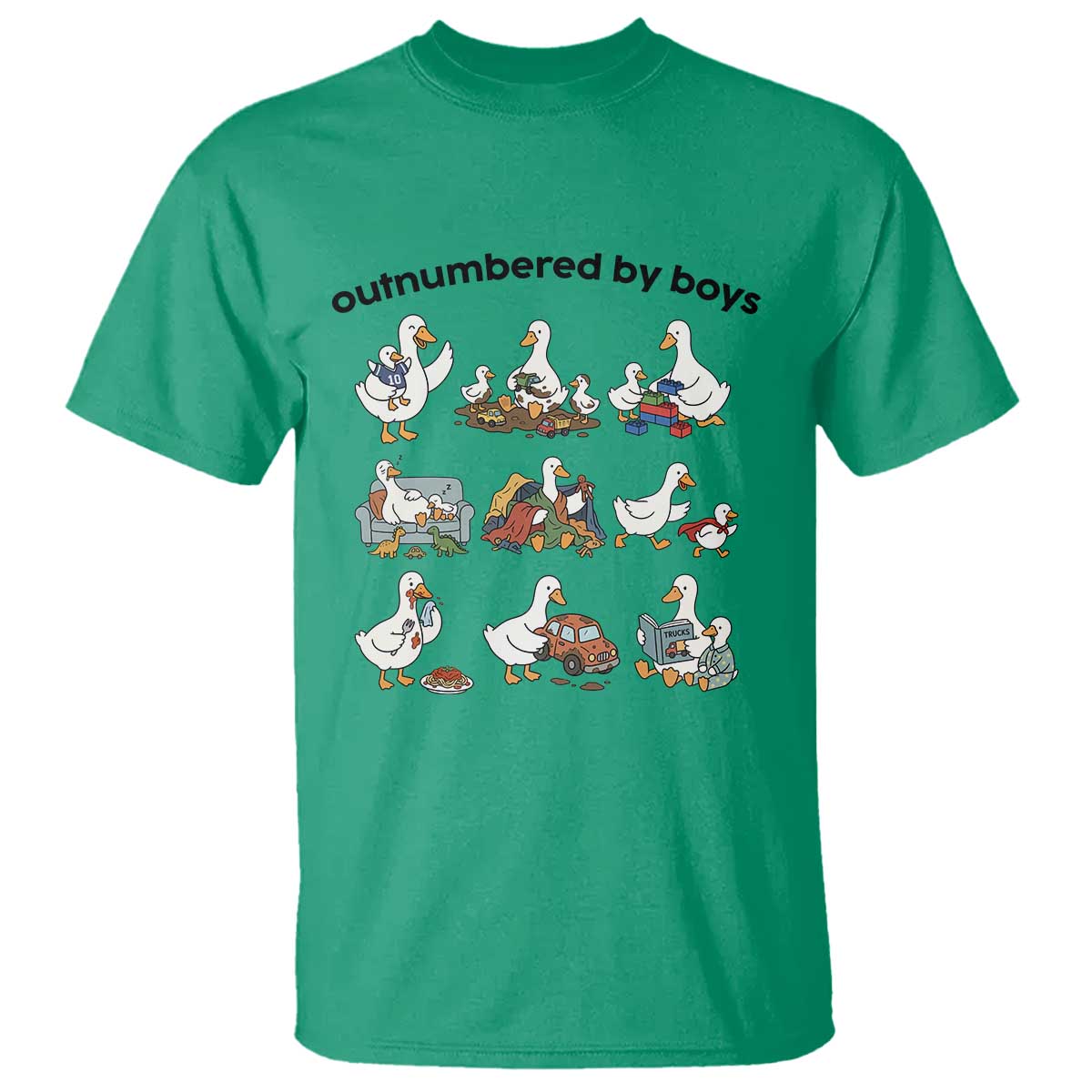Outnumbered By Boys Funny Goose Mom Life T Shirt Chaos Coordinator Motherhood Mothers Day Gag Gift