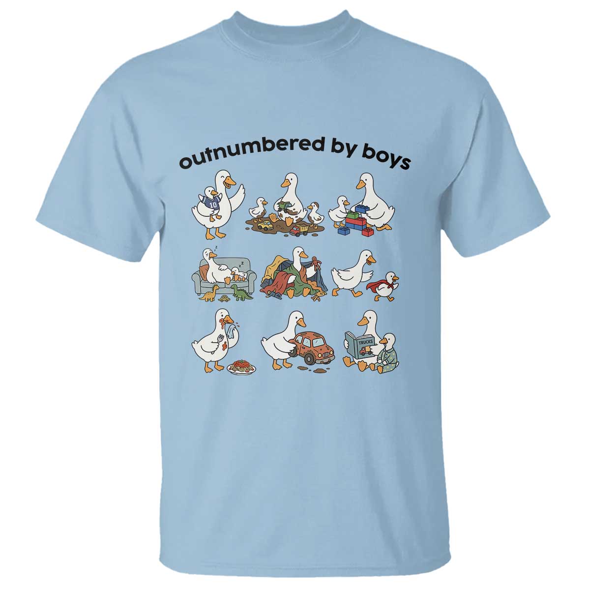Outnumbered By Boys Funny Goose Mom Life T Shirt Chaos Coordinator Motherhood Mothers Day Gag Gift