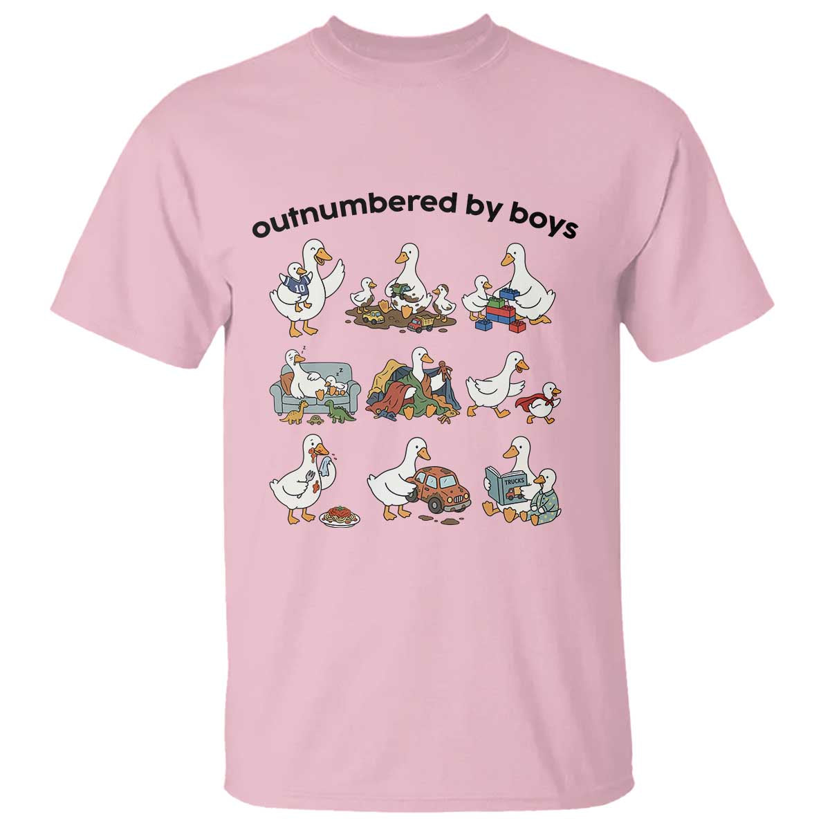 Outnumbered By Boys Funny Goose Mom Life T Shirt Chaos Coordinator Motherhood Mothers Day Gag Gift