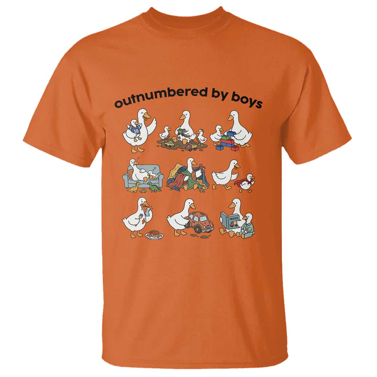 Outnumbered By Boys Funny Goose Mom Life T Shirt Chaos Coordinator Motherhood Mothers Day Gag Gift