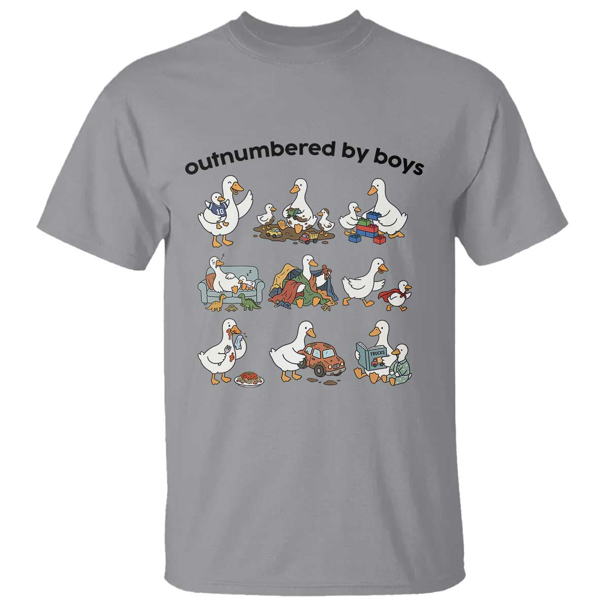 Outnumbered By Boys Funny Goose Mom Life T Shirt Chaos Coordinator Motherhood Mothers Day Gag Gift