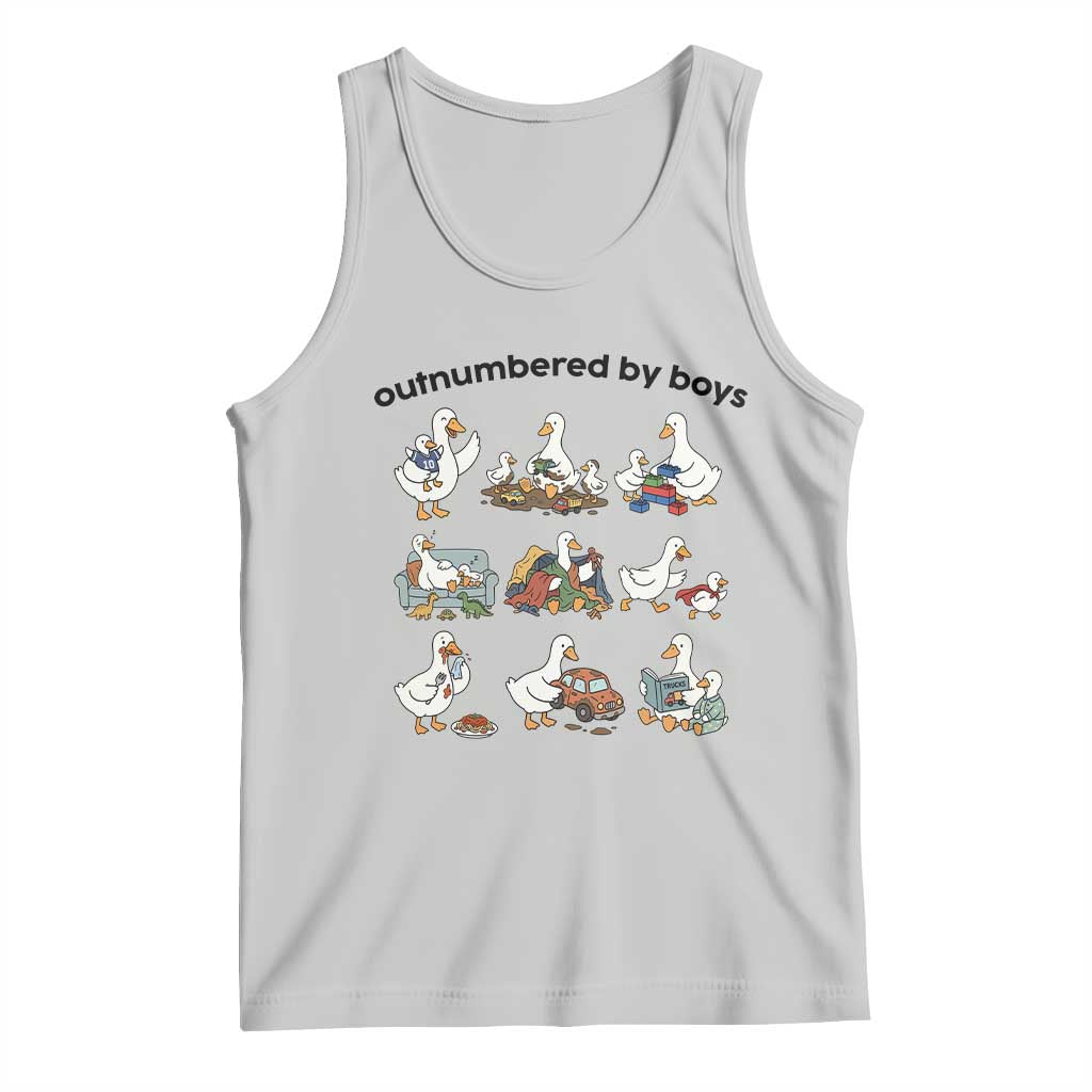 Outnumbered By Boys Funny Goose Mom Life Tank Top Chaos Coordinator Motherhood Mothers Day Gag Gift