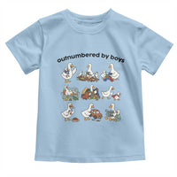 Outnumbered By Boys Funny Goose Mom Life Toddler T Shirt Chaos Coordinator Motherhood Mothers Day Gag Gift