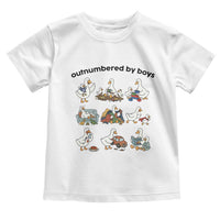 Outnumbered By Boys Funny Goose Mom Life Toddler T Shirt Chaos Coordinator Motherhood Mothers Day Gag Gift