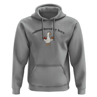 Outnumbered By Boys Cute Goose Sporty Mom Hoodie Football and Truck Motherhood Mothers Day Gag Gift