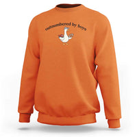 Outnumbered By Boys Cute Goose Sporty Mom Sweatshirt Football and Truck Motherhood Mothers Day Gag Gift