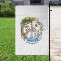 Plant The Trees Save The Bees Clean The Seas Garden Flag Vintage Peace Sign Aesthetic Nature Lover Ocean Conservation