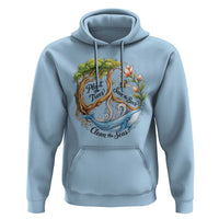 Plant The Trees Save The Bees Clean The Seas Hoodie Vintage Peace Sign Aesthetic Nature Lover Ocean Conservation