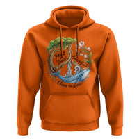 Plant The Trees Save The Bees Clean The Seas Hoodie Vintage Peace Sign Aesthetic Nature Lover Ocean Conservation