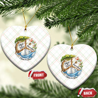 Plant The Trees Save The Bees Clean The Seas Ceramic Ornament Vintage Peace Sign Aesthetic Nature Lover Ocean Conservation