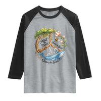 Plant The Trees Save The Bees Clean The Seas Raglan Shirt Vintage Peace Sign Aesthetic Nature Lover Ocean Conservation
