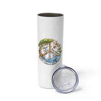 Plant The Trees Save The Bees Clean The Seas Skinny Tumbler Vintage Peace Sign Aesthetic Nature Lover Ocean Conservation