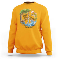 Plant The Trees Save The Bees Clean The Seas Sweatshirt Vintage Peace Sign Aesthetic Nature Lover Ocean Conservation