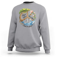 Plant The Trees Save The Bees Clean The Seas Sweatshirt Vintage Peace Sign Aesthetic Nature Lover Ocean Conservation