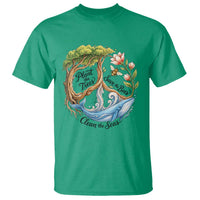 Plant The Trees Save The Bees Clean The Seas T Shirt Vintage Peace Sign Aesthetic Nature Lover Ocean Conservation