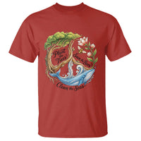 Plant The Trees Save The Bees Clean The Seas T Shirt Vintage Peace Sign Aesthetic Nature Lover Ocean Conservation