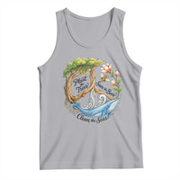 Plant The Trees Save The Bees Clean The Seas Tank Top Vintage Peace Sign Aesthetic Nature Lover Ocean Conservation