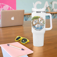 Plant The Trees Save The Bees Clean The Seas Tumbler With Handle Vintage Peace Sign Aesthetic Nature Lover Ocean Conservation