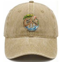 Plant The Trees Save The Bees Clean The Seas Washed Cotton Baseball Cap Vintage Peace Sign Aesthetic Nature Lover Ocean Conservation