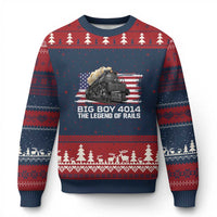 Vintage American Steam Train Ugly Christmas Sweater Legend of the Rails Heritage Pride