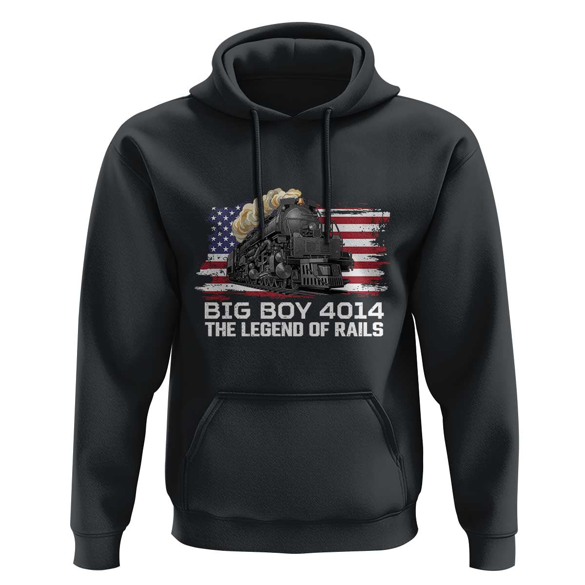 Vintage American Steam Train Hoodie Legend of the Rails Heritage Pride