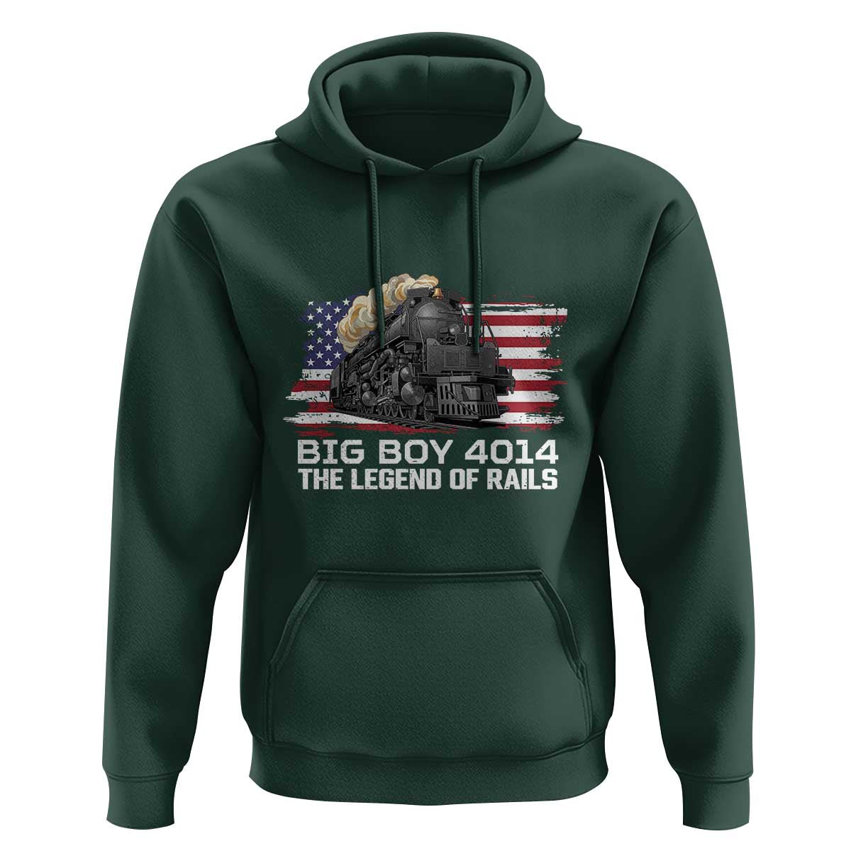 Vintage American Steam Train Hoodie Legend of the Rails Heritage Pride