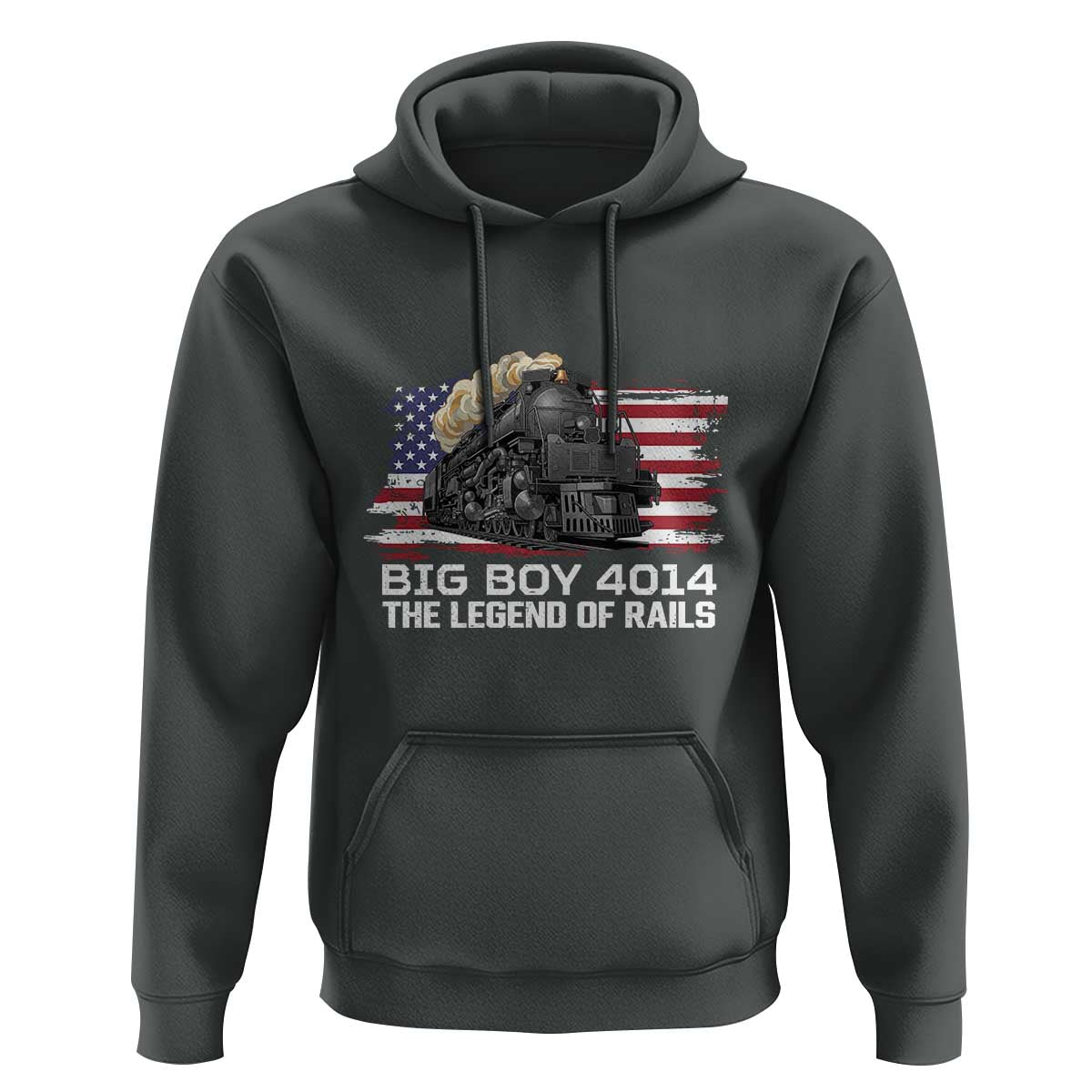 Vintage American Steam Train Hoodie Legend of the Rails Heritage Pride