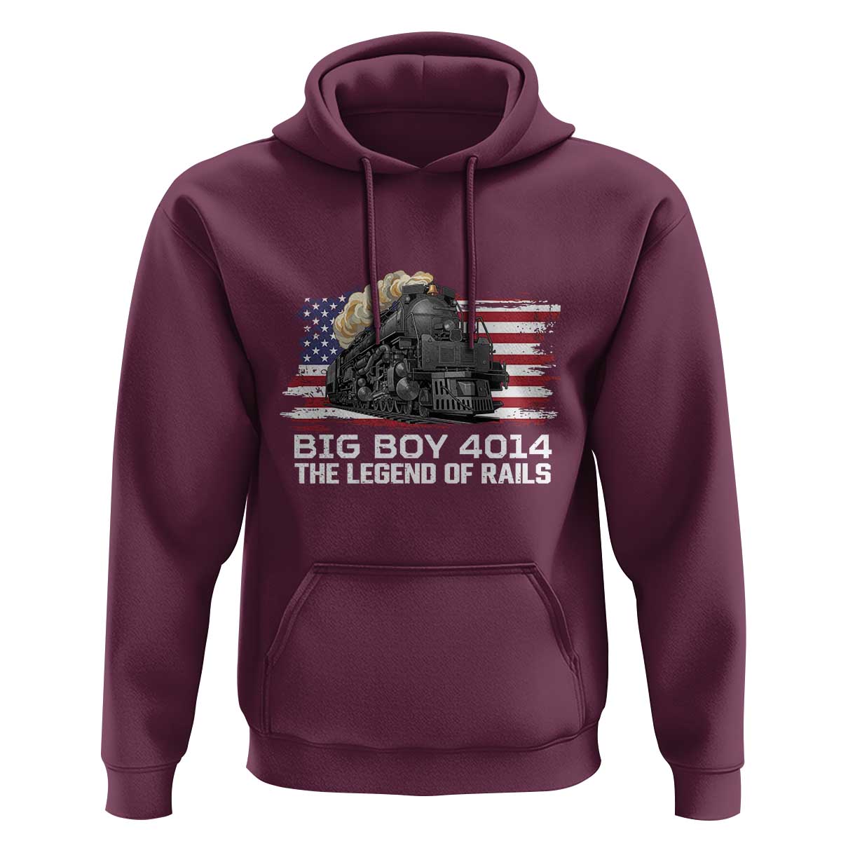 Vintage American Steam Train Hoodie Legend of the Rails Heritage Pride