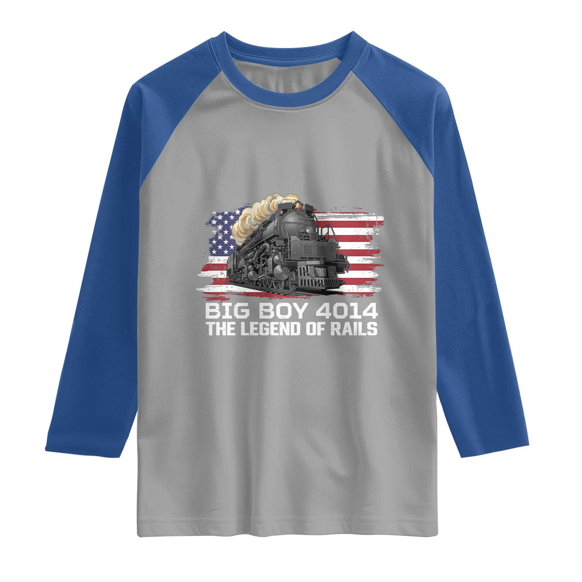 Vintage American Steam Train Raglan Shirt Legend of the Rails Heritage Pride