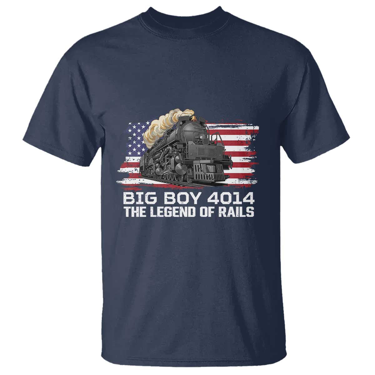 Vintage American Steam Train T Shirt Legend of the Rails Heritage Pride