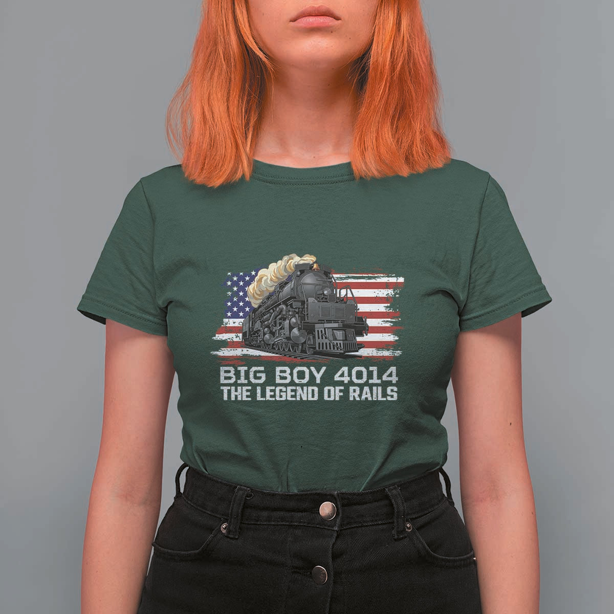 Vintage American Steam Train T Shirt For Women Legend of the Rails Heritage Pride