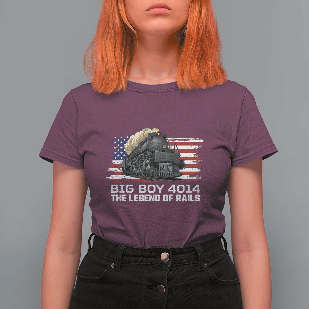 Vintage American Steam Train T Shirt For Women Legend of the Rails Heritage Pride