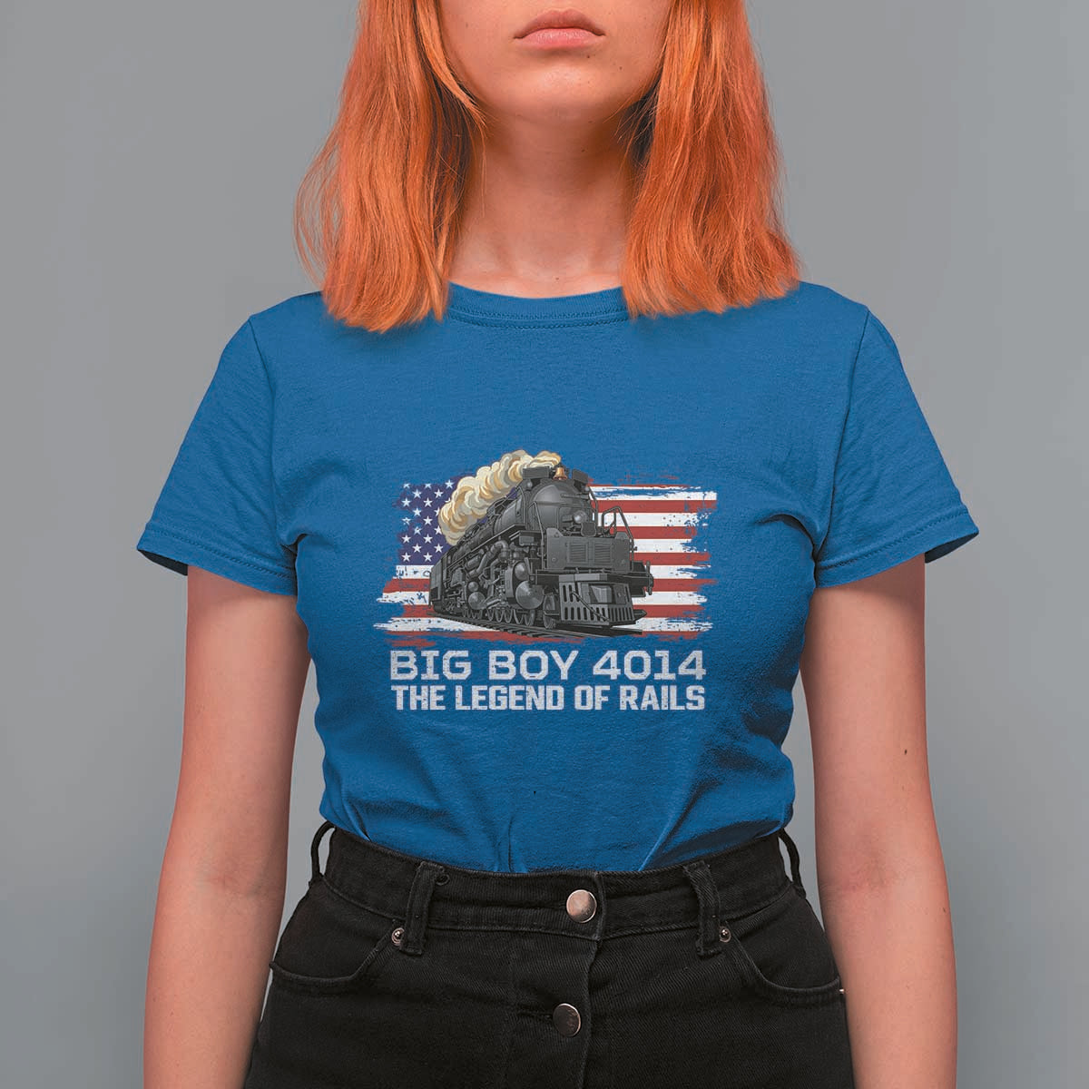 Vintage American Steam Train T Shirt For Women Legend of the Rails Heritage Pride